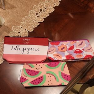 Clinique x Kate Spade Cosmetic Bag Trio